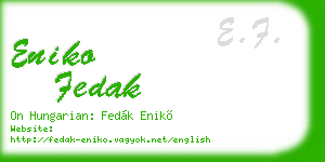 eniko fedak business card